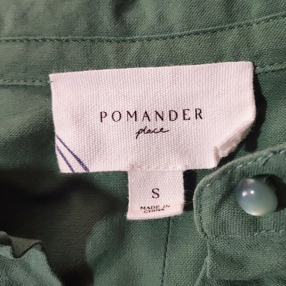 Pomander Place Tuckernuck Polly Dress Green Knee Length Boxy Minimalist Size S - Picture 8 of 11